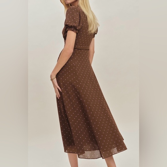 Reformation x Devon Lee Carlson Michelle Puff Sleeve Dress B2581 - Picture 2 of 9
